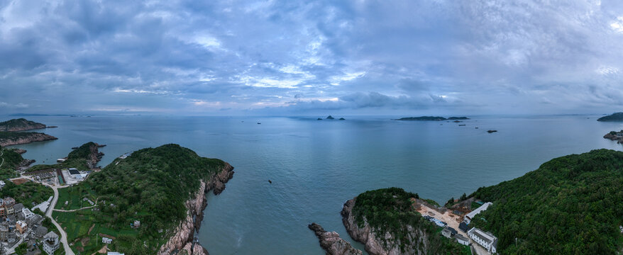 温州洞头岛日出全景