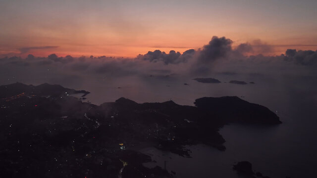 温州洞头岛日出全景