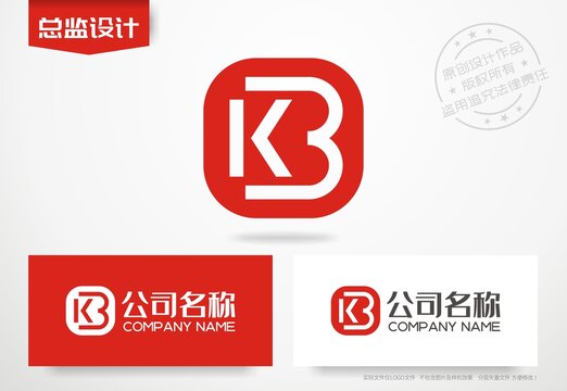 字母BK设计logo