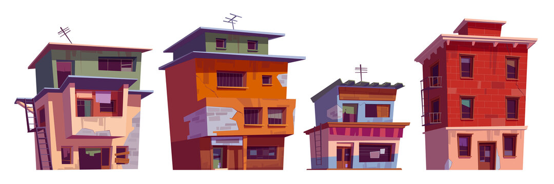 小區建筑物造型插圖