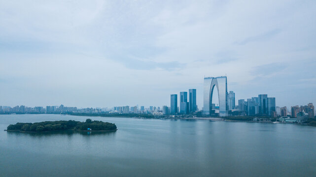 苏州金鸡湖城市风景