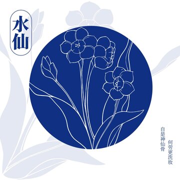 水仙花图案