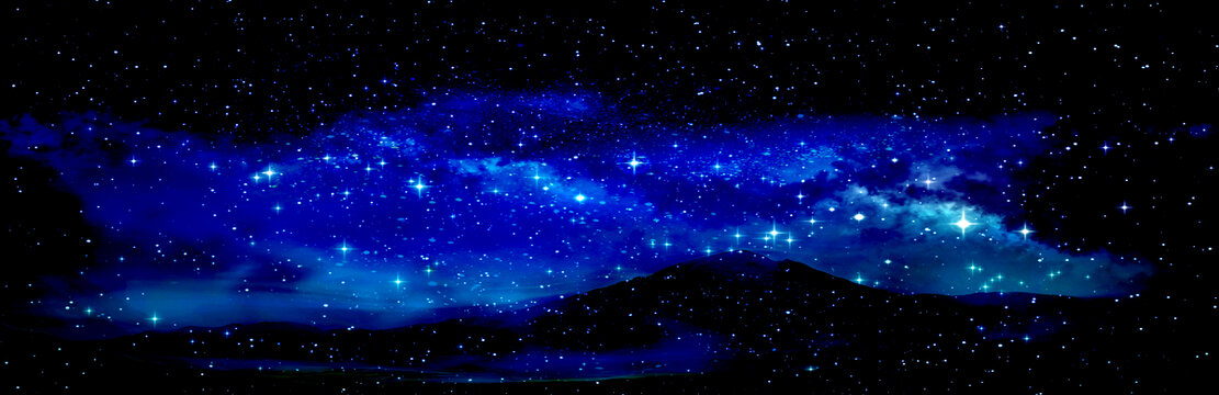 藍(lán)色唯美星空背景