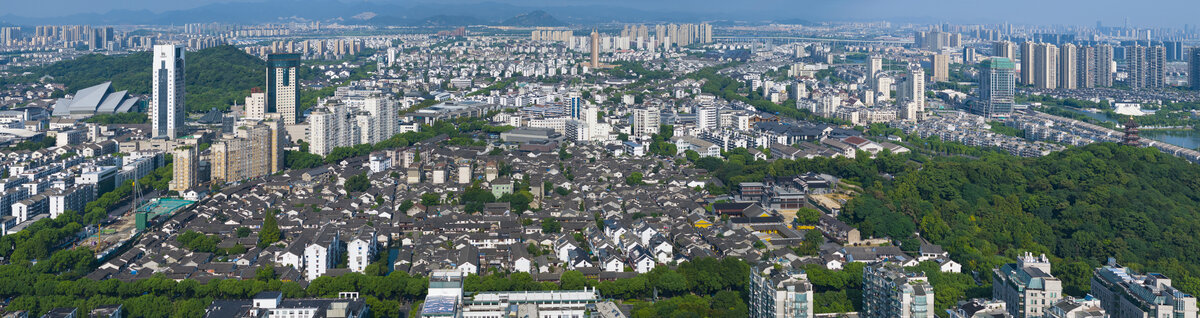 绍兴书圣故里全景航拍