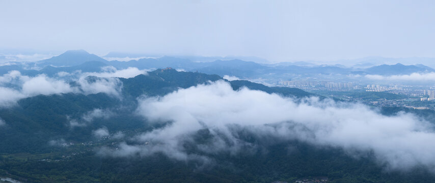 绍兴云雾会稽山香炉峰航拍