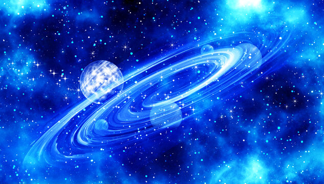 藍(lán)色宇宙星空背景