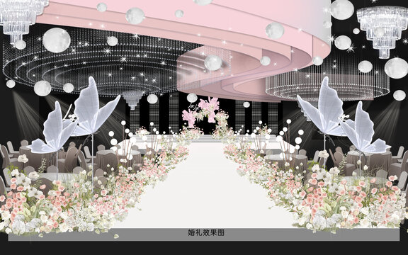 白粉色水晶婚禮