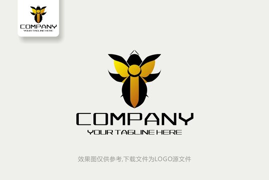 卡通蜜蜂可爱蜂蜜logo