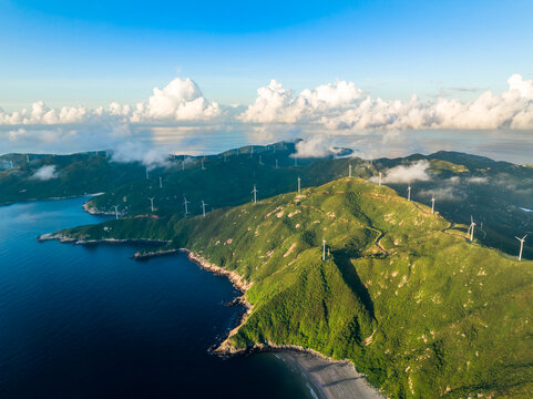 江门上川岛风力发电日出