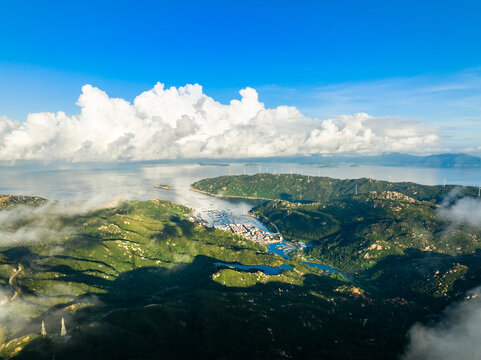 江门上川岛风力发电日出