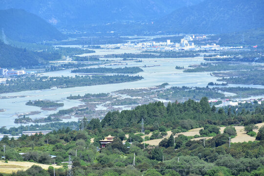 西藏青藏高原田园风光