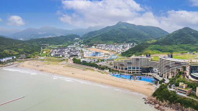 航拍东海半边山景区