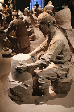 古代青铜器生产场景