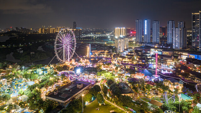 摩天轮夜景