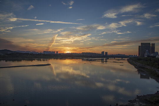 北国江城吉林市松花江城市风光