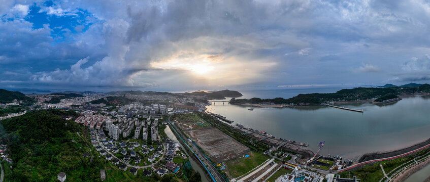 温州洞头岛全景航拍