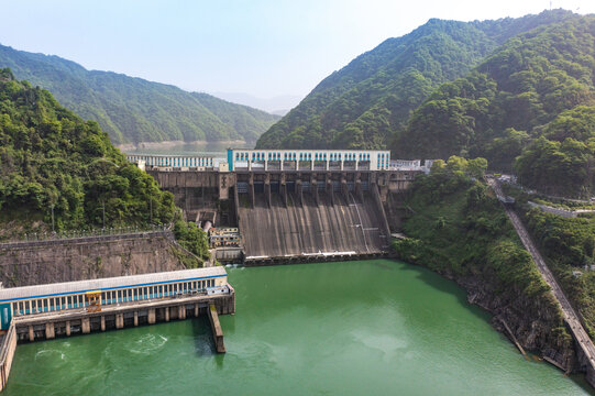 航拍湖南益阳安化县柘溪水库