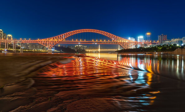 朝天门长江大桥夜景