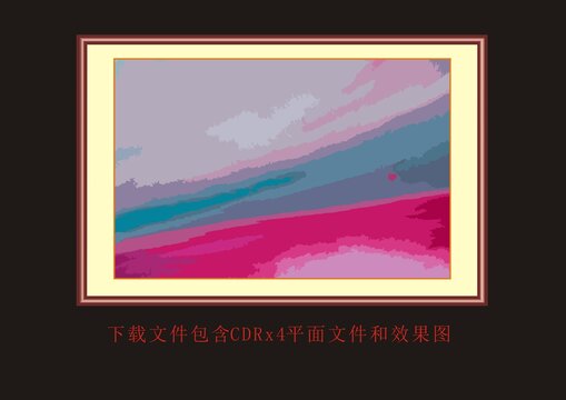 矢量色块彩绘水墨画底纹