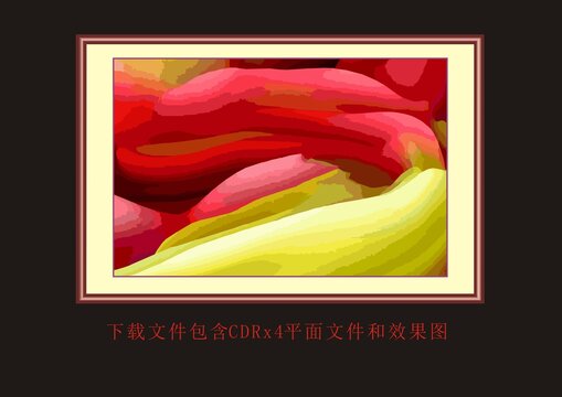 抽象藝術(shù)油畫花卉花朵植物