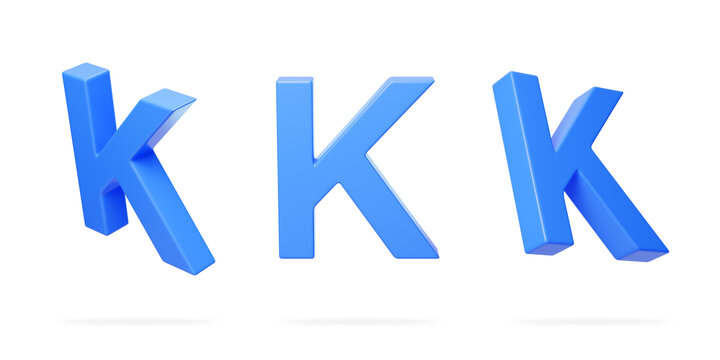 英文字母K拼音拼寫語言3D