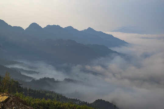 山区山脉大山云海