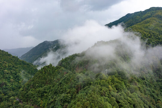 航拍湖南株洲炎陵神农谷景区