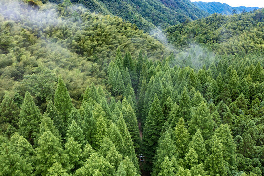 航拍湖南株洲炎陵神农谷景区