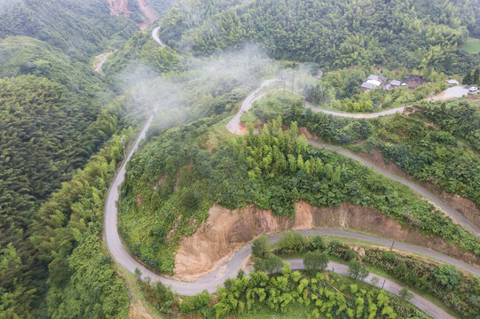 航拍湖南郴州金仙寨风电场