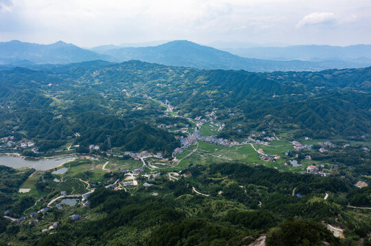 航拍湖南长沙宁芙蓉山普济寺