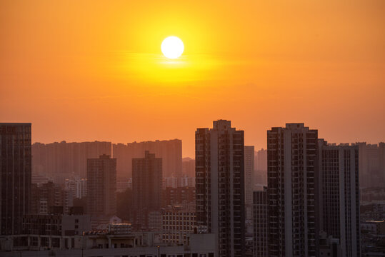 航拍湖南长沙城市景观