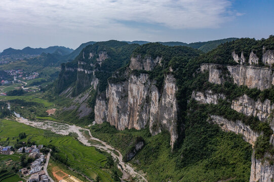 航拍湖南娄底涟源湄江景区