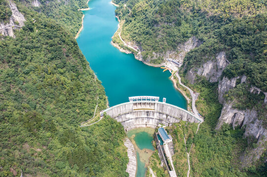 航拍湖南娄底涟源湄江景区