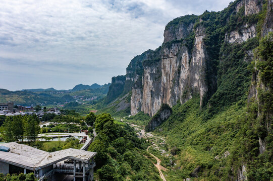 航拍湖南娄底涟源湄江景区