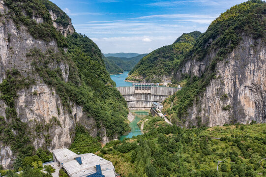 航拍湖南娄底涟源湄江景区