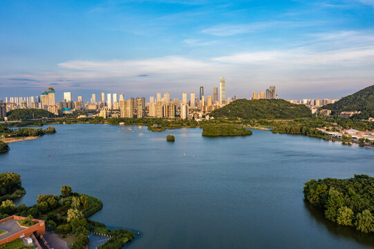 航拍湖南长沙城市景观