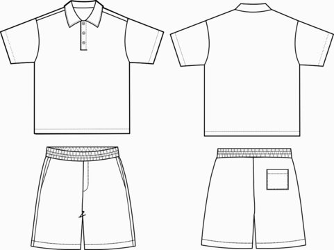 POLO領(lǐng)套裝款式圖