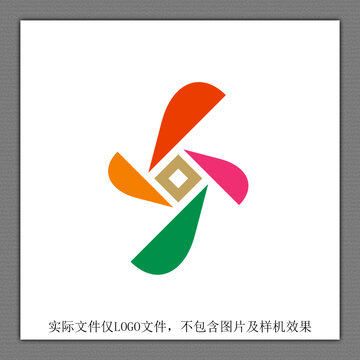 七彩金融LOGO设计