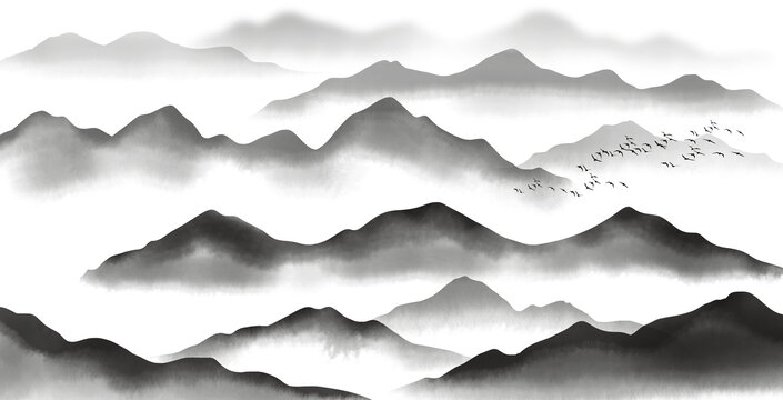 水墨山水畫