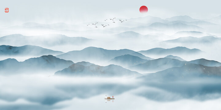 新中式山水