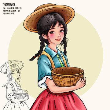 包裝人物插畫