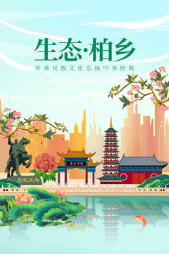 柏鄉(xiāng)縣綠色生態(tài)城市宣傳海報(bào)