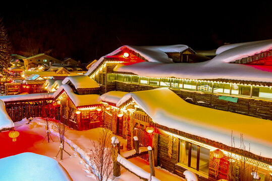 雪乡夜景