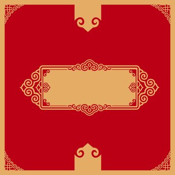 中式傳統(tǒng)矢量包裝標(biāo)題邊框