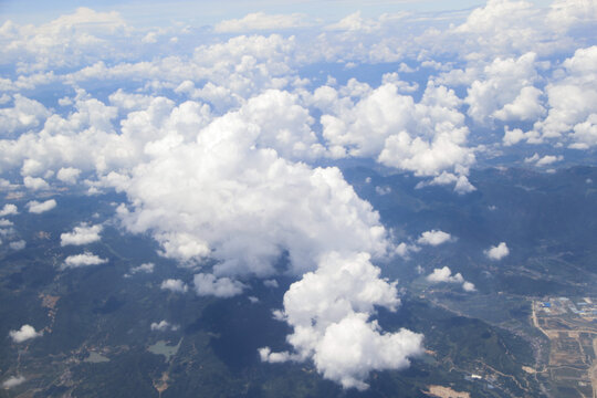 高空云海山地