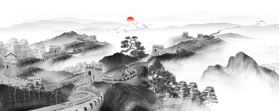 水墨長(zhǎng)城