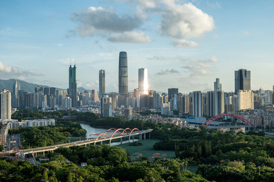 深圳罗湖城市天际线