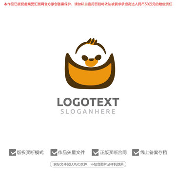 可爱动物标志logo