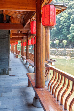 中式古建筑走廊
