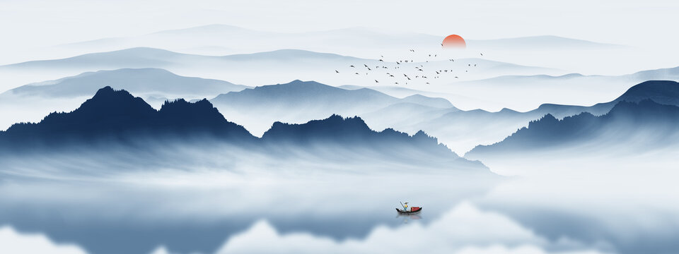 新中式山水畫
